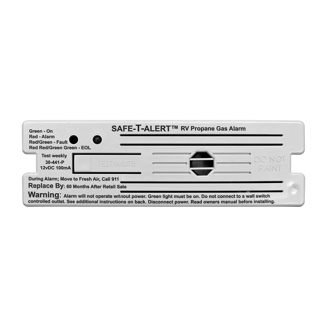 30-441-P-WT – MTI INDUSTRY Propane Leak Detector, Surface Mount Detector Alerts To Leak With Beeping 6-3/8 Inch Lengt...